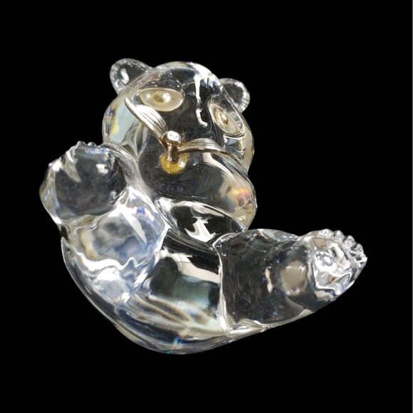 Igor Carl Faberge Panda Bear Paperweight Glass Art Signed 1989 FM Made in France - Picture 2 of 16